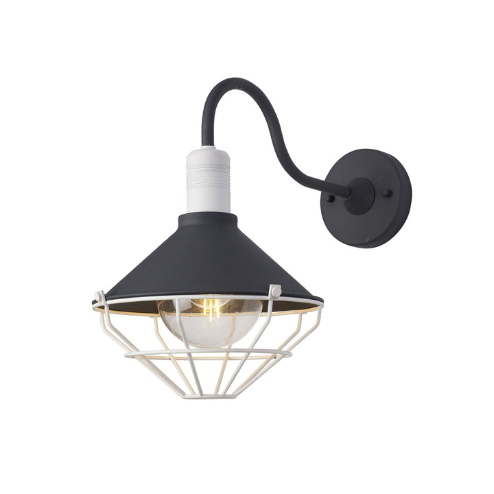 Nelson Lighting NL78439 Onaka Outdoor Wall Lamp 1 Light Antracite/Matt White