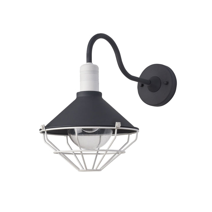 Nelson Lighting NL78439 Onaka Outdoor Wall Lamp 1 Light Antracite/Matt White