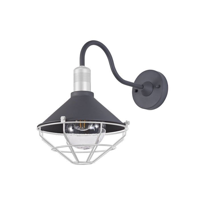 Nelson Lighting NL78439 Onaka Outdoor Wall Lamp 1 Light Antracite/Matt White
