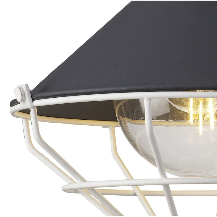Nelson Lighting NL78439 Onaka Outdoor Wall Lamp 1 Light Antracite/Matt White