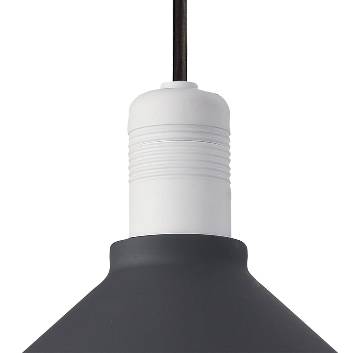Nelson Lighting NL78449 Onaka Outdoor Pendant 1 Light Antracite/Matt White