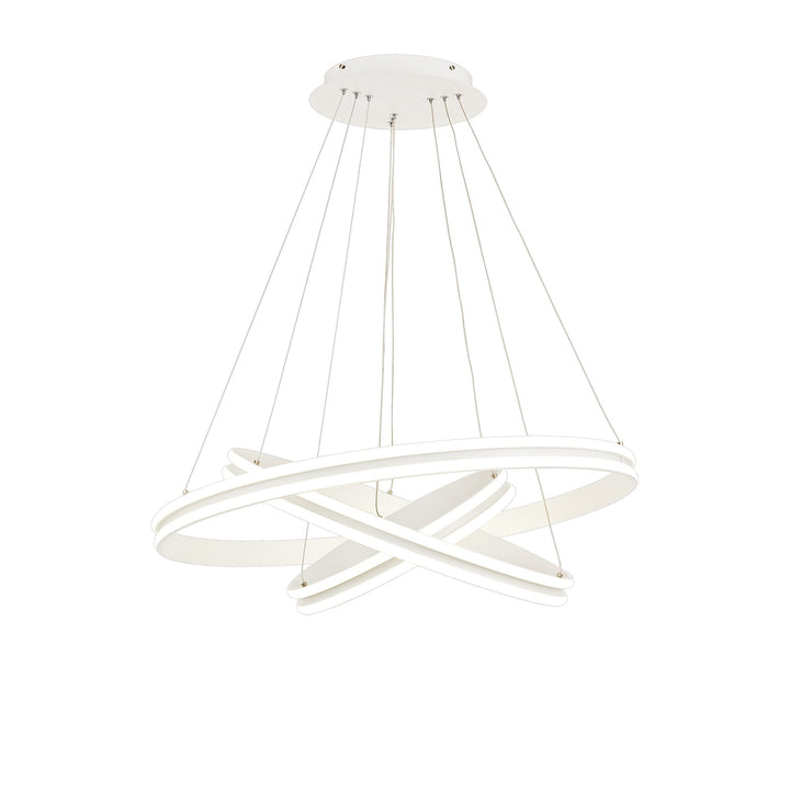 Nelson Lighting NL77709 Orla Pendant 3 Light LED Dimmable Matt White