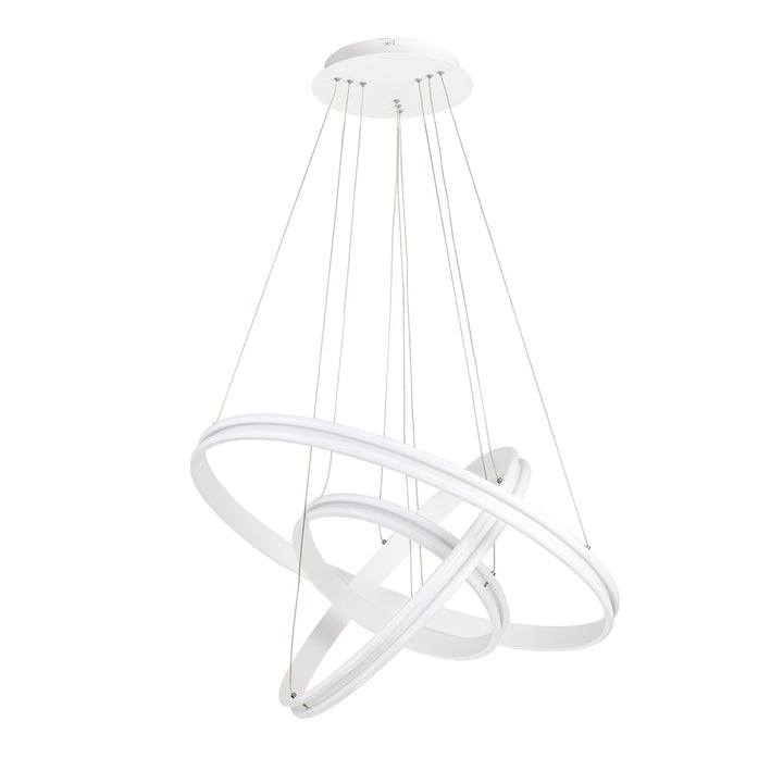 Nelson Lighting NL77709 Orla Pendant 3 Light LED Dimmable Matt White