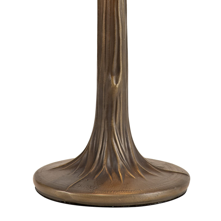 Nelson Lighting NLK01539 Ossie 2 Light Tree Like Table Lamp With 40cm Tiffany Shade Blue/Aged Antique Brass