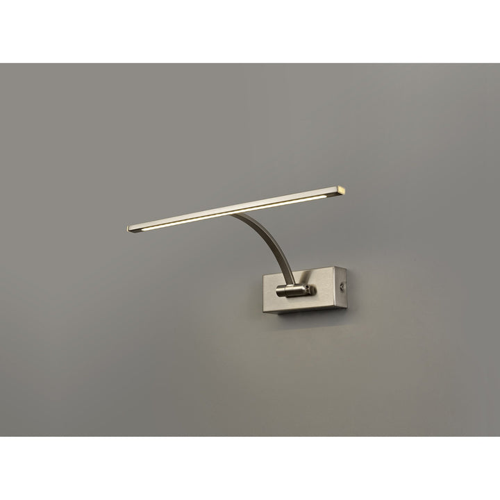 Nelson Lighting NL78329 Penton Small 1Arm Wall Lamp/Picture Light LED Satin Nickel