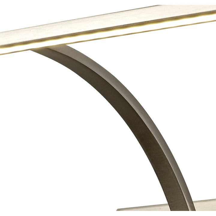 Nelson Lighting NL78329 Penton Small 1Arm Wall Lamp/Picture Light LED Satin Nickel