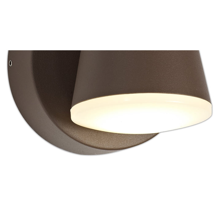 Nelson Lighting NL72279 Pico Outdoor Wall Lamp 2 Light LED Dark Brown