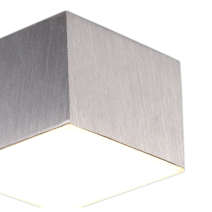 Nelson Lighting NL73839 Pluto Spot Light 9cm Square 1x 10W LED Satin Aluminium