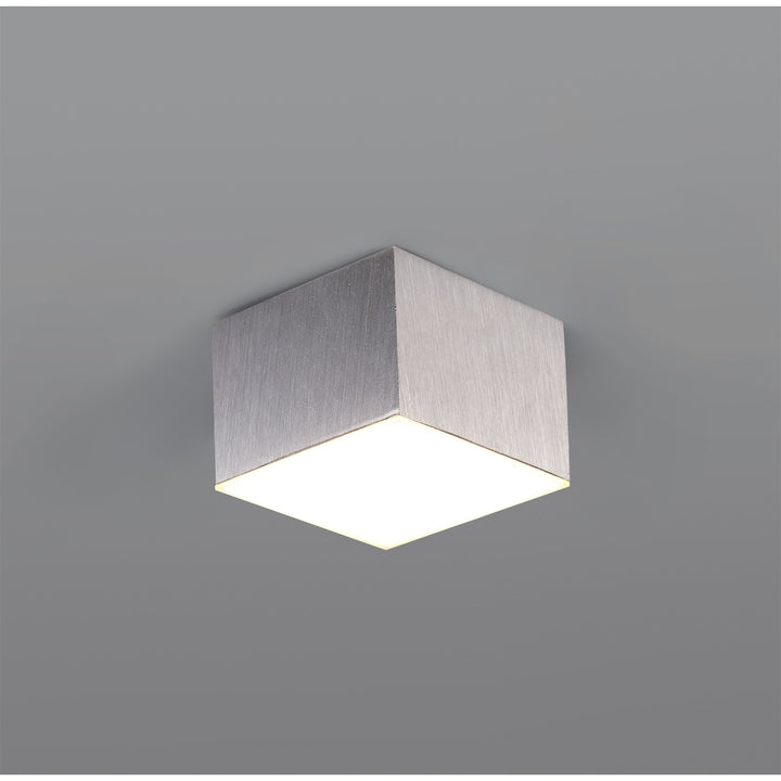 Nelson Lighting NL73839 Pluto Spot Light 9cm Square 1x 10W LED Satin Aluminium