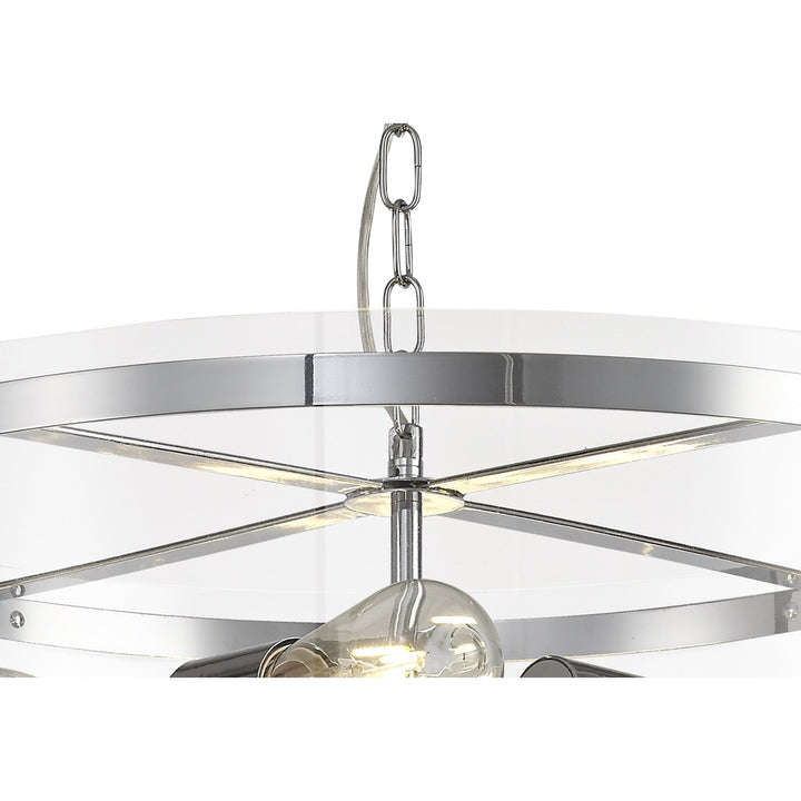 Nelson Lighting NL74149 Prince Pendant 4 Light Polished Chrome