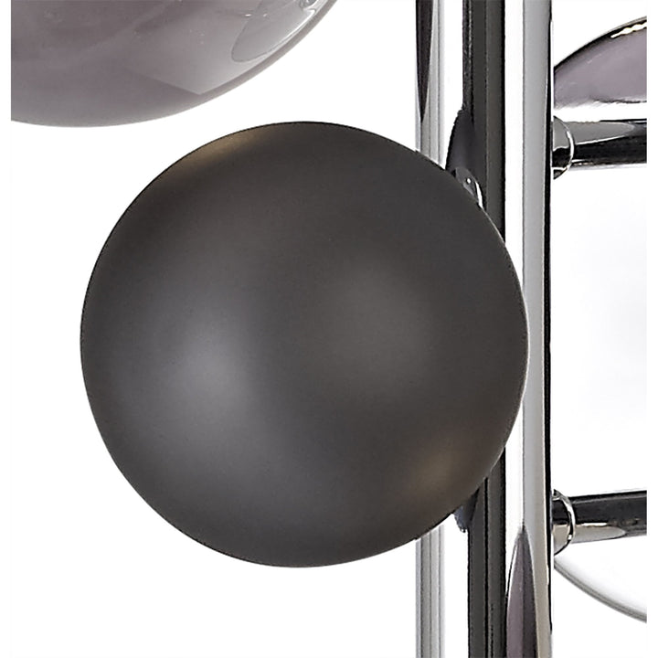 Nelson Lighting NL73069 Ravenna Wall Lamp 2 Light Polished Chrome/Smoked Glass