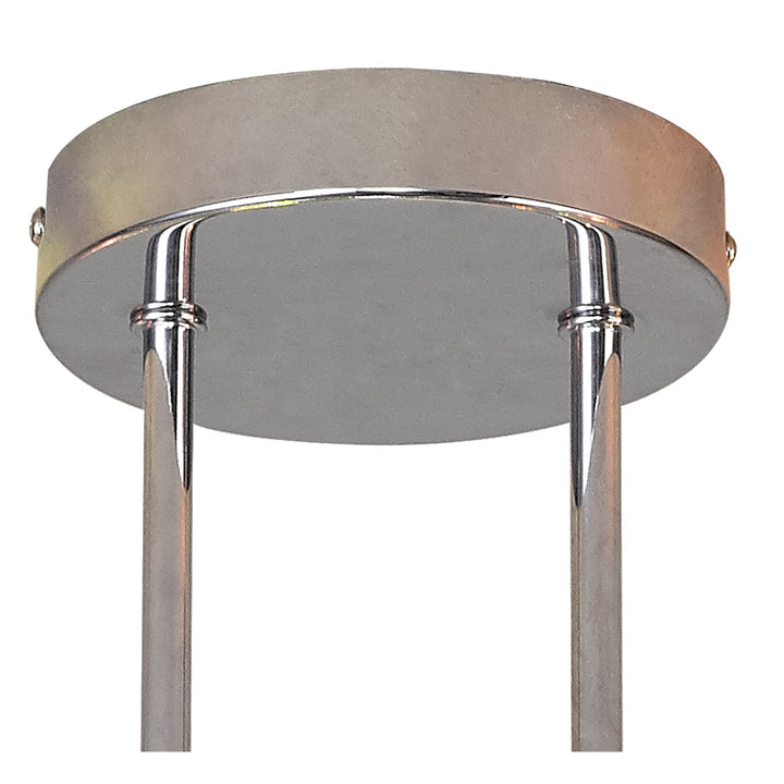 Nelson Lighting NL82559 Regent 4 Light Semi-Flush Ceiling Light Polished Chrome/Iridescent Glass