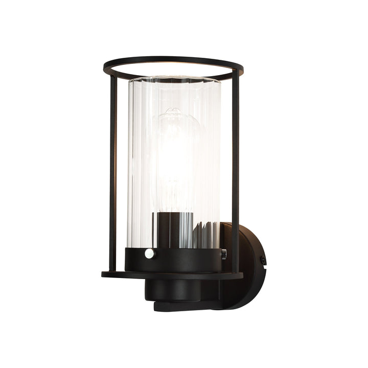 Nelson Lighting NL75879 Riannon Wall Light 1 Light Black/Clear Glass