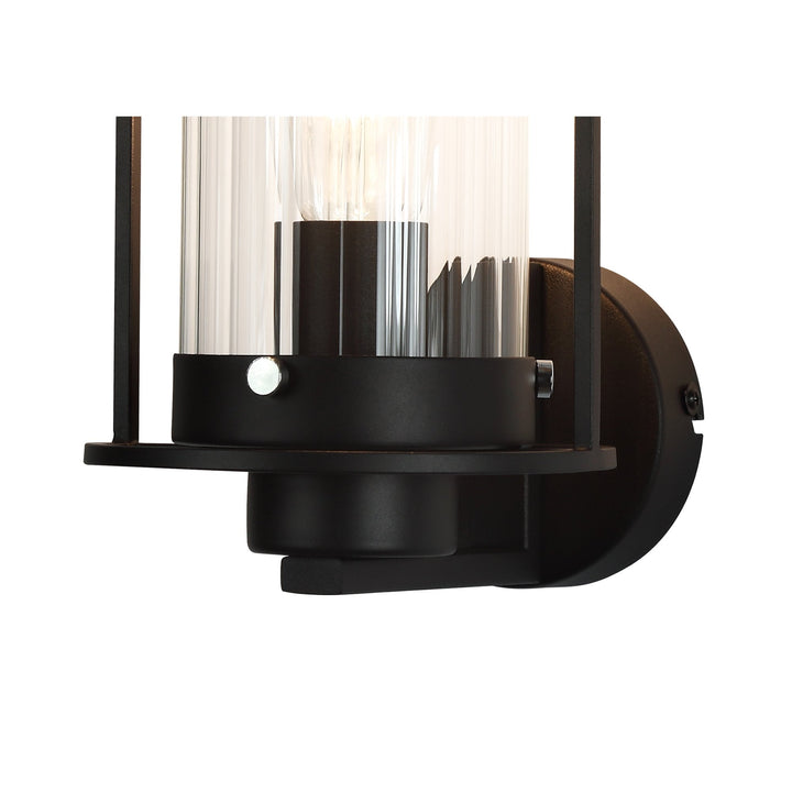 Nelson Lighting NL75879 Riannon Wall Light 1 Light Black/Clear Glass