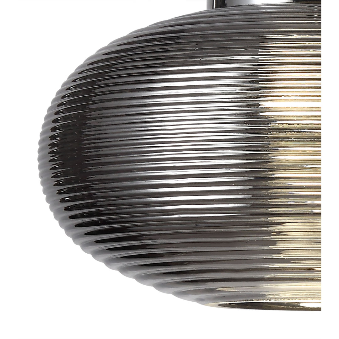 Nelson Lighting NL74389 Rome Wall Light Switched LED Smoked/Polished Chrome