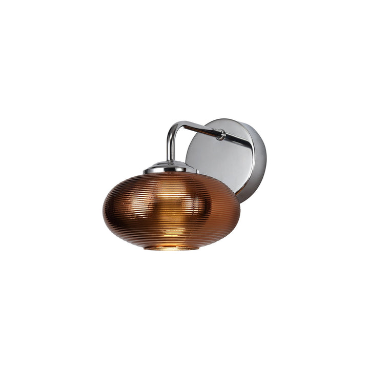 Nelson Lighting NL74399 Rome Wall Light Switched LED Copper/Polished Chrome
