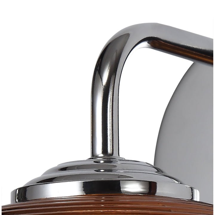 Nelson Lighting NL74399 Rome Wall Light Switched LED Copper/Polished Chrome