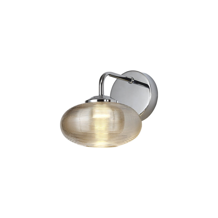 Nelson Lighting NL74409 Rome Wall Light Switched LED Champagne/Polished Chrome