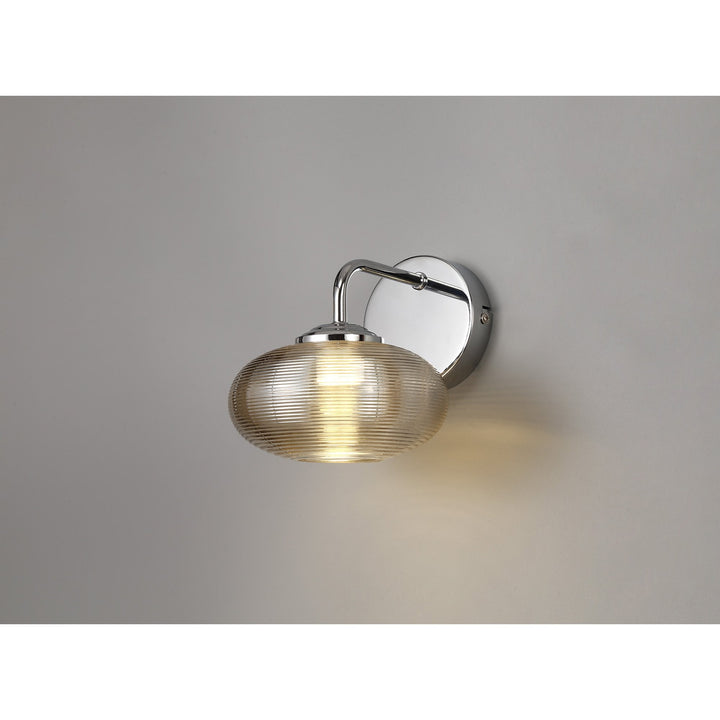 Nelson Lighting NL74409 Rome Wall Light Switched LED Champagne/Polished Chrome