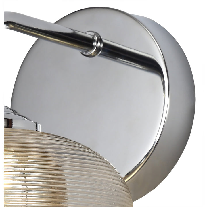 Nelson Lighting NL74409 Rome Wall Light Switched LED Champagne/Polished Chrome