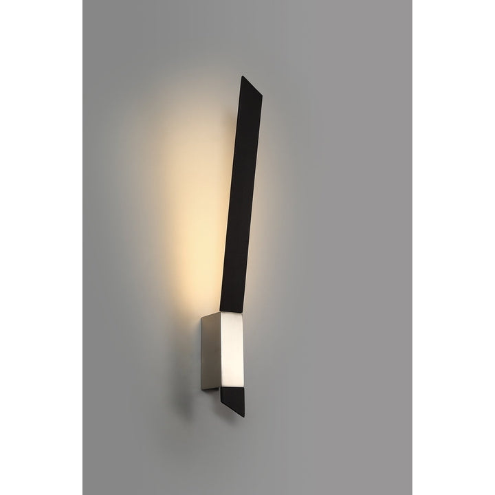 Nelson Lighting NL73619 Salva Wall Lamp LED Sand Black/Satin Nickel