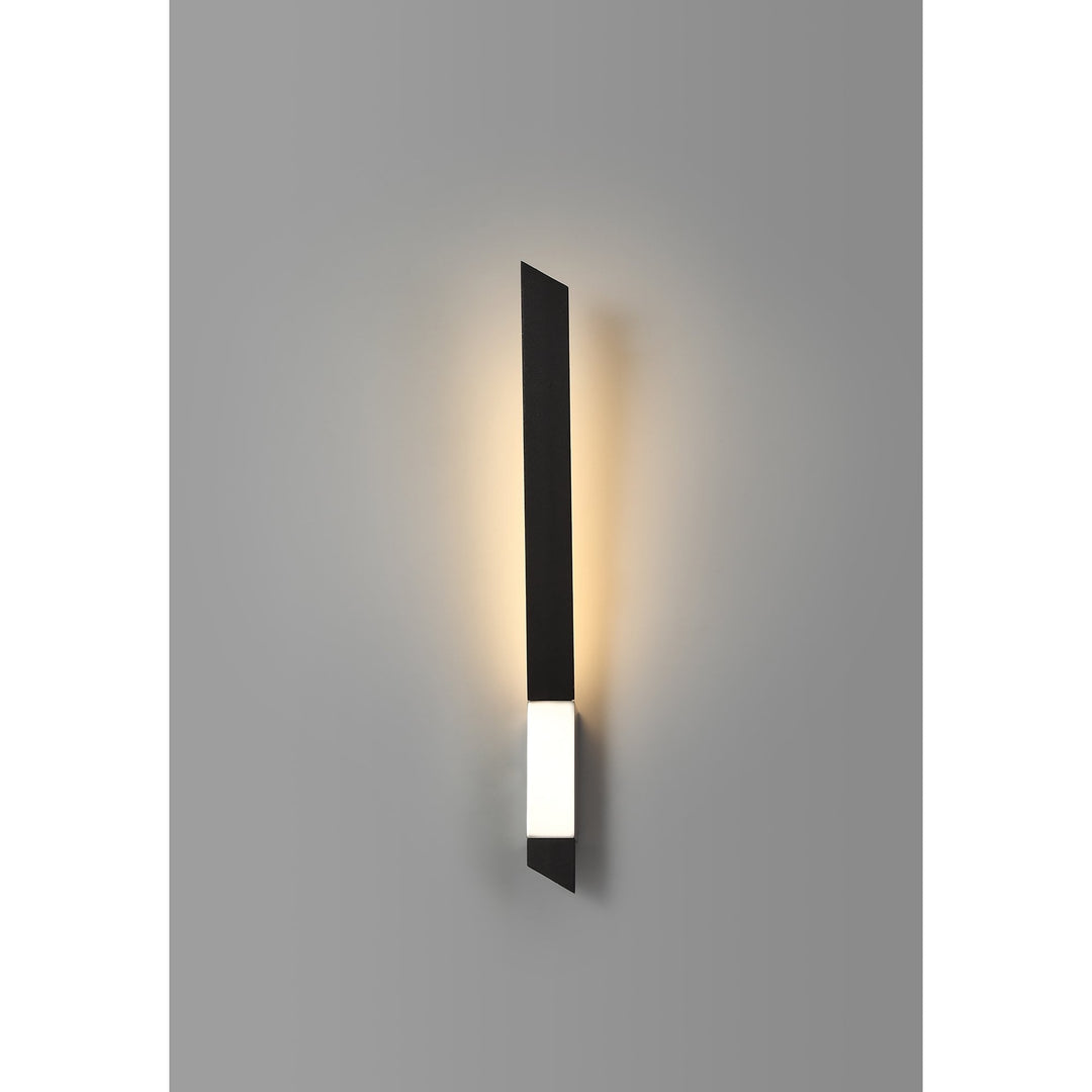 Nelson Lighting NL73619 Salva Wall Lamp LED Sand Black/Satin Nickel