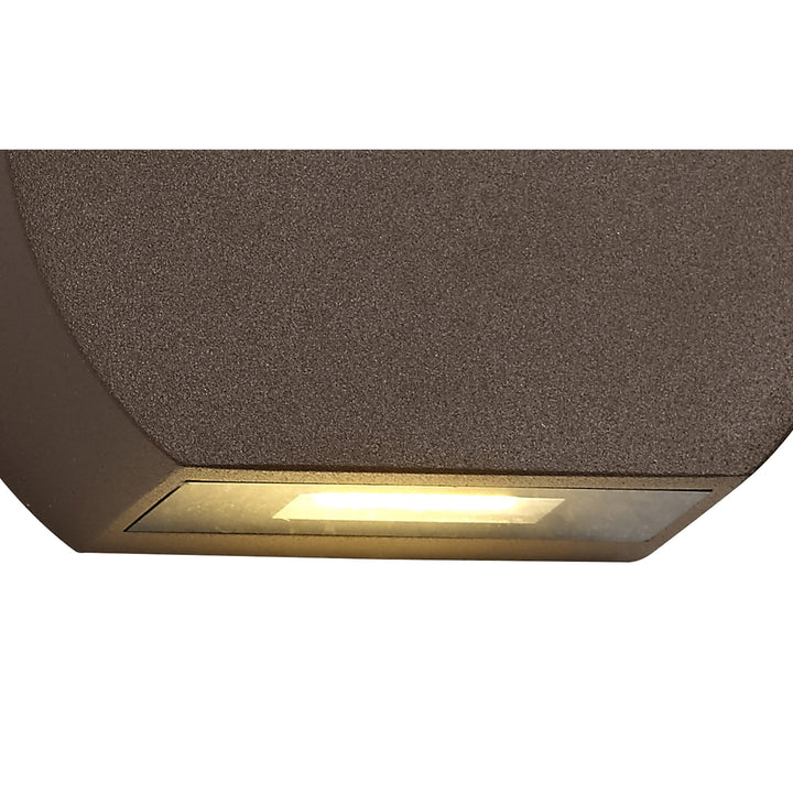 Nelson Lighting NL72299 Sian Outdoor Wall Lamp LED Dark Brown