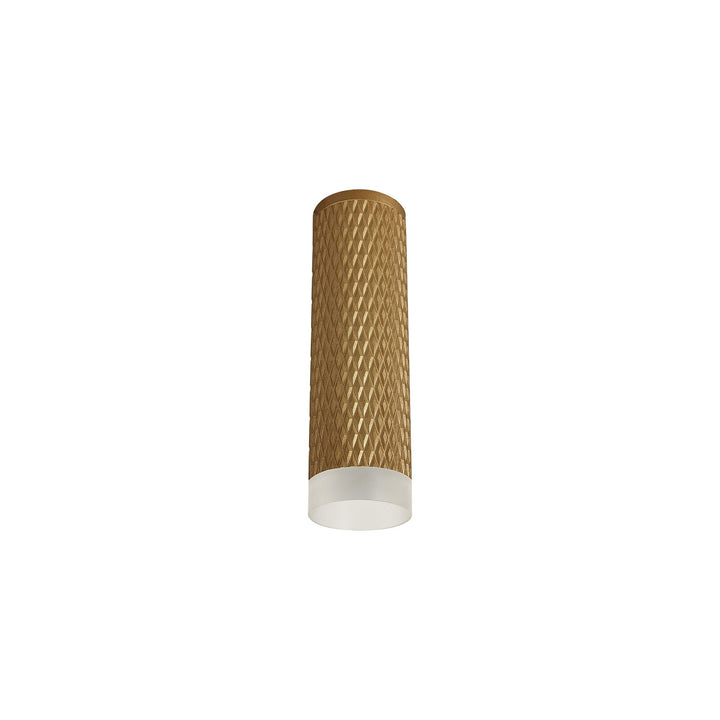 Nelson Lighting NLK01719 Silence 1 Light 20cm Surface Mounted Ceiling Champagne Gold/Acrylic Ring