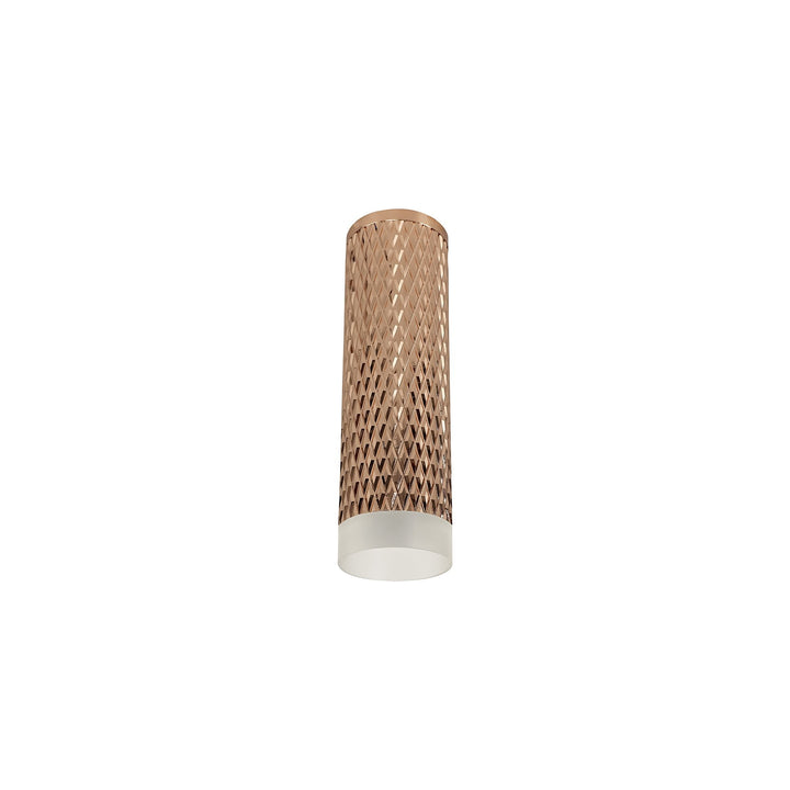 Nelson Lighting NLK01729 Silence 1 Light 20cm Surface Mounted Ceiling Rose Gold/Acrylic Ring