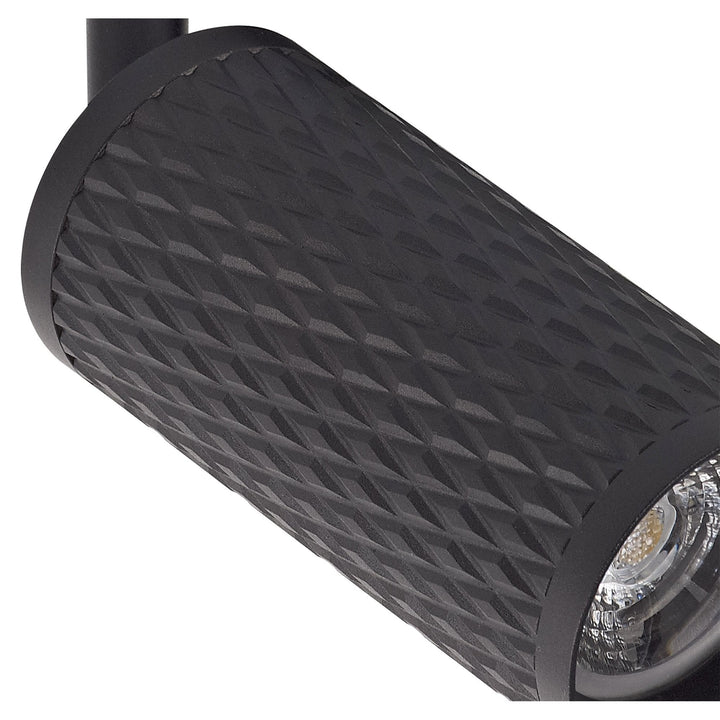 Nelson Lighting NLK01819 Silence 1 Light Track Spot Light Sand Black/Acrylic Ring