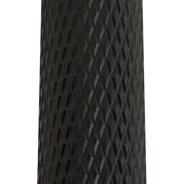 Nelson Lighting NLK01869 Silence 1 Light 20cm Pendant Light Sand Black/Acrylic Ring