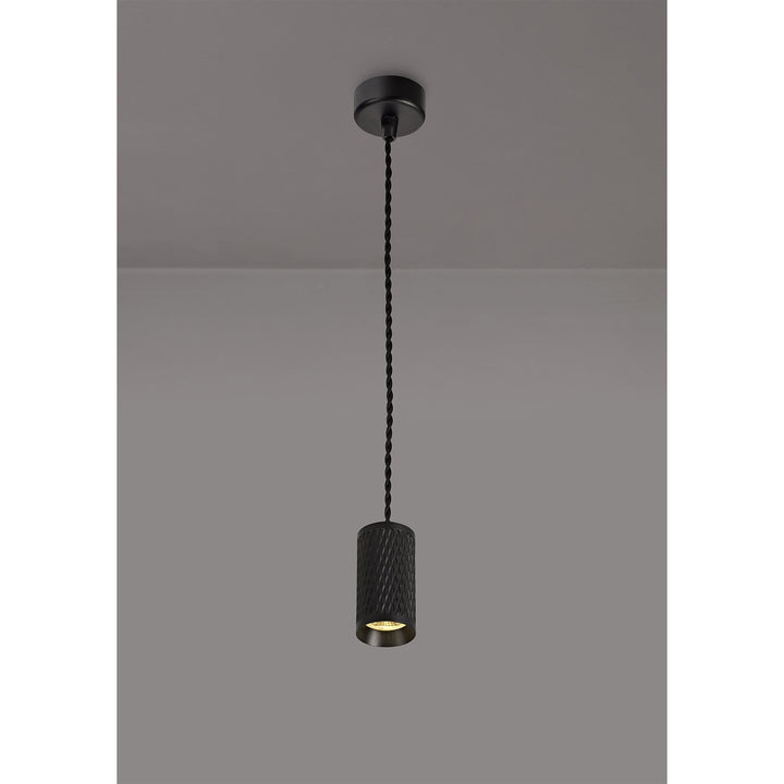 Nelson Lighting NLK01889 Silence 1 Light 11cm Pendant Light Sand Black