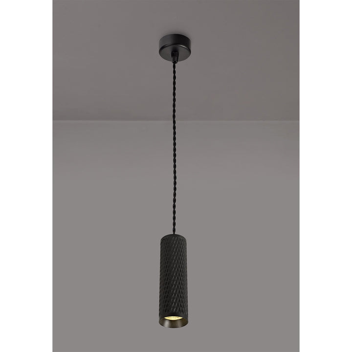 Nelson Lighting NLK01899 Silence 1 Light 20cm Pendant Light Sand Black