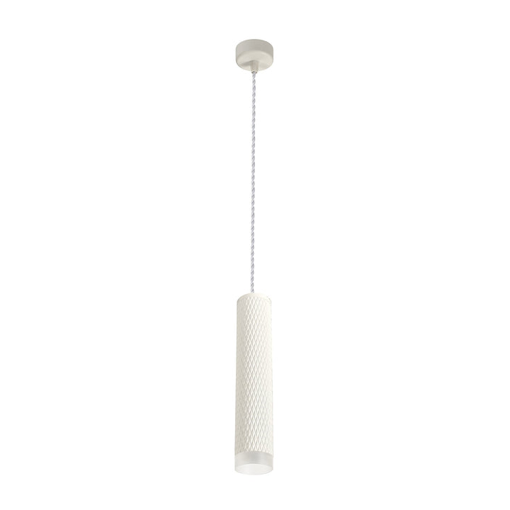 Nelson Lighting NLK01939 Silence 1 Light 30cm Pendant Light Sand White/Acrylic Ring