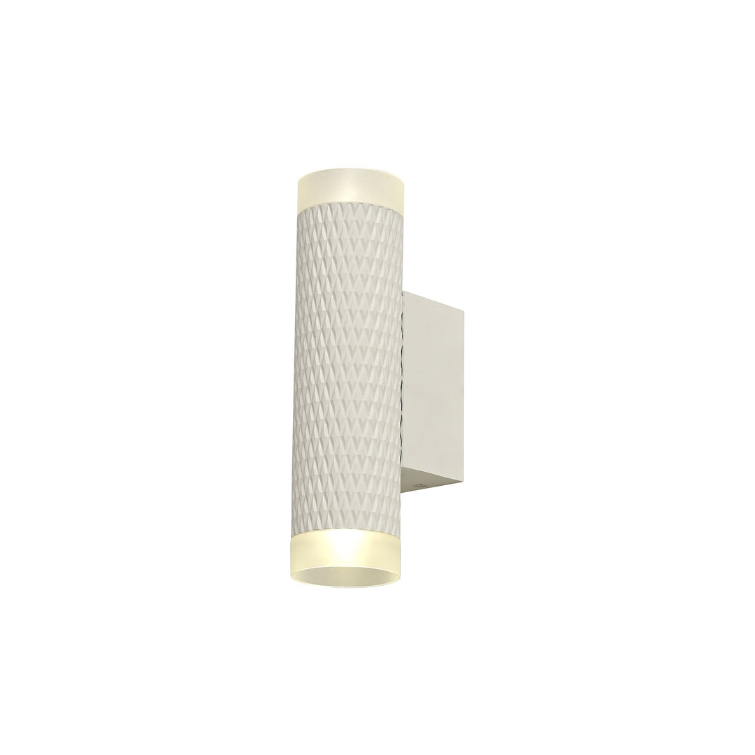 Nelson Lighting NLK02139 Silence 2 Light Wall Lamp Sand White/Acrylic Rings