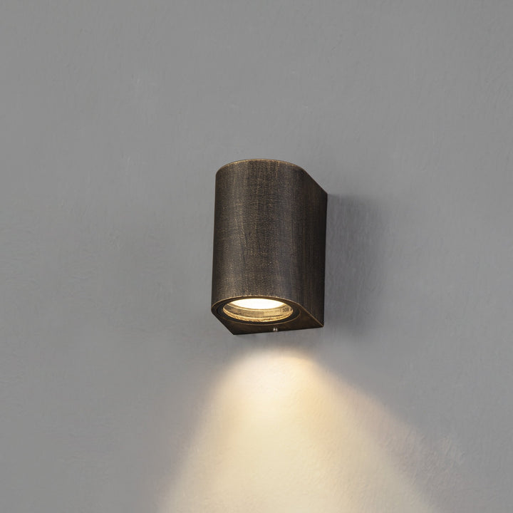 Nelson Lighting NL72219 Stella Outdoor Curved Wall Lamp 1 Light Black/Gold