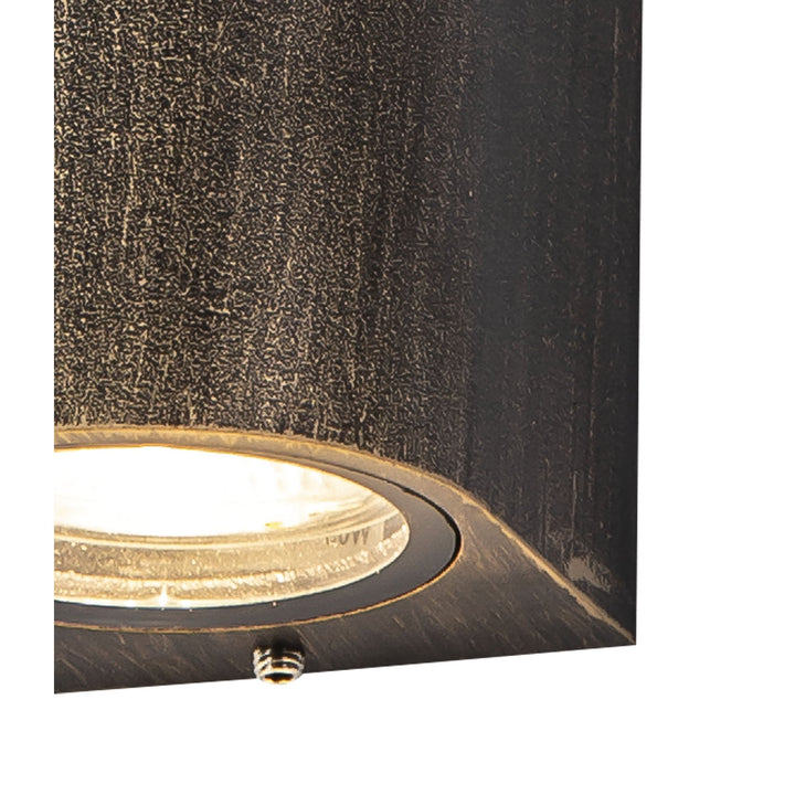 Nelson Lighting NL72229 Stella Outdoor Curved Wall Lamp 2 Light Black/Gold