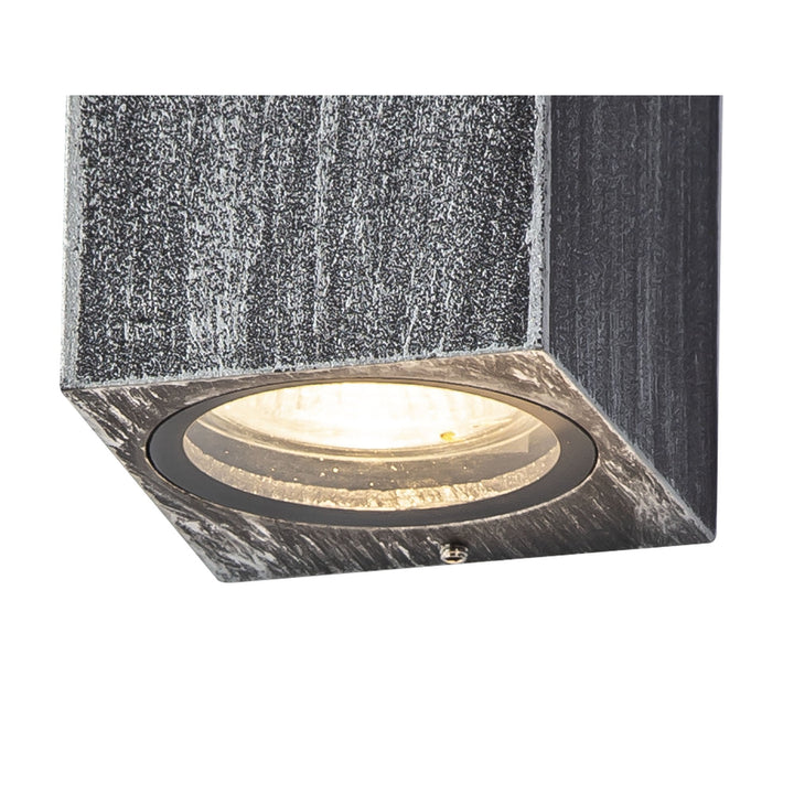 Nelson Lighting NL72239 Stella Outdoor Rectangle Wall Lamp 1 Light Black/Silver