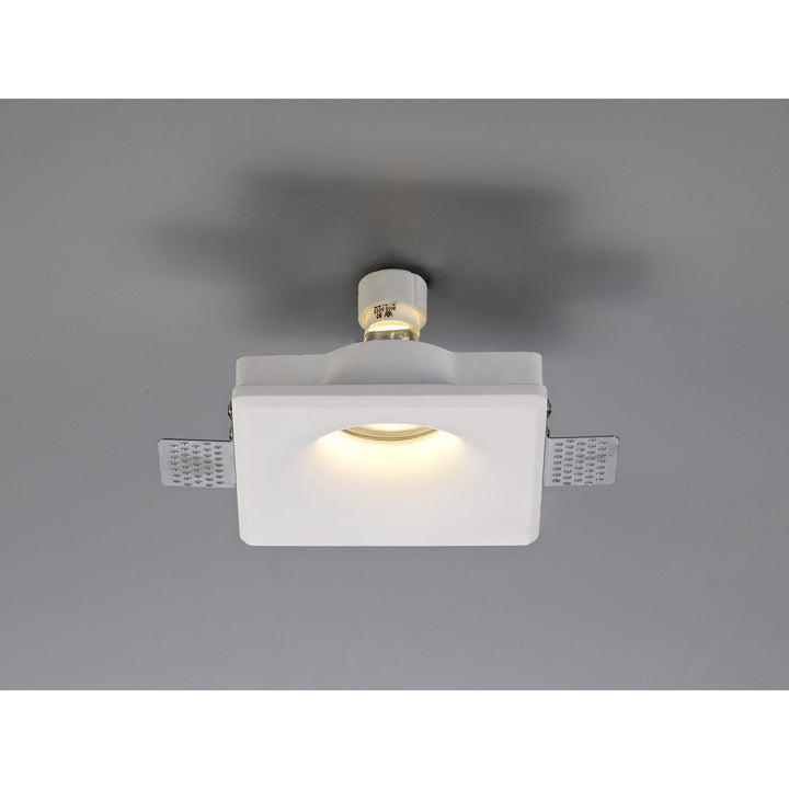 Nelson Lighting NL71689 Sucro Square Deep Recessed Spot Light White Paintable Gypsum
