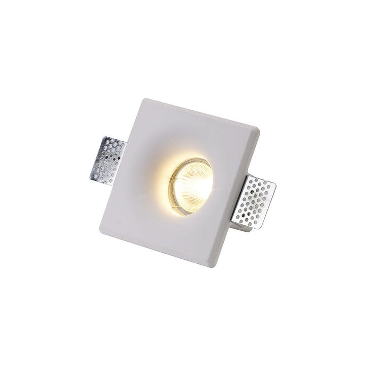 Nelson Lighting NL71689 Sucro Square Deep Recessed Spot Light White Paintable Gypsum