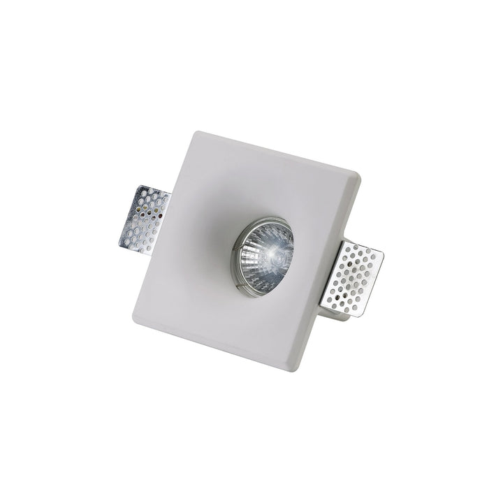 Nelson Lighting NL71689 Sucro Square Deep Recessed Spot Light White Paintable Gypsum