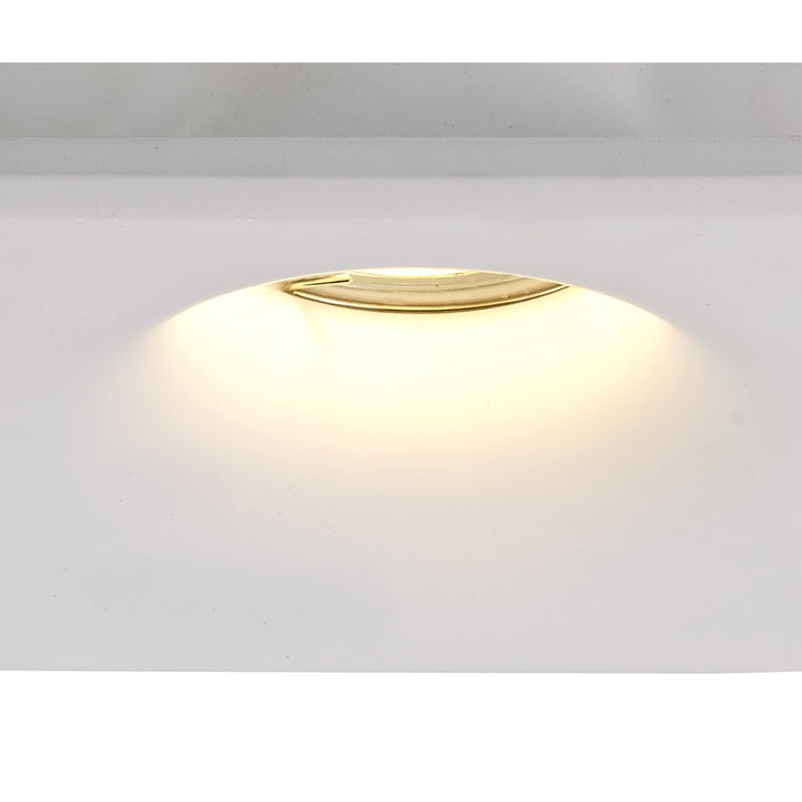 Nelson Lighting NL71689 Sucro Square Deep Recessed Spot Light White Paintable Gypsum