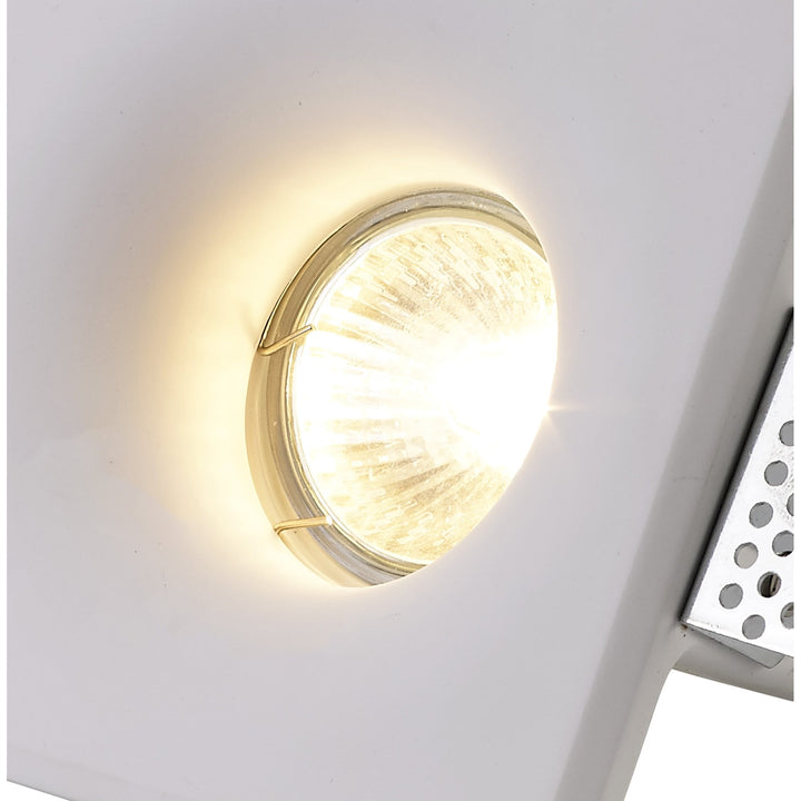 Nelson Lighting NL71689 Sucro Square Deep Recessed Spot Light White Paintable Gypsum