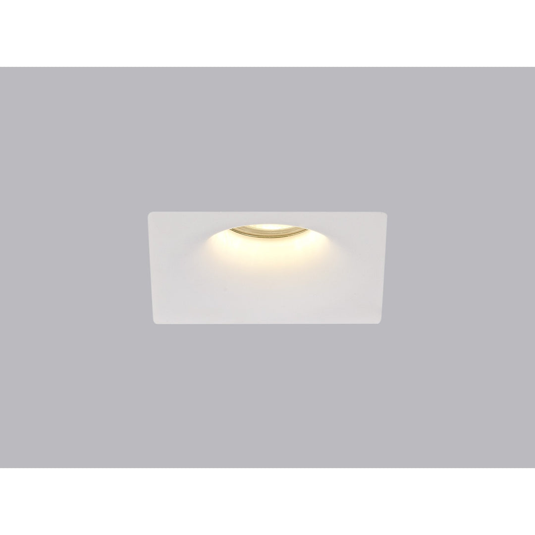 Nelson Lighting NL71689 Sucro Square Deep Recessed Spot Light White Paintable Gypsum