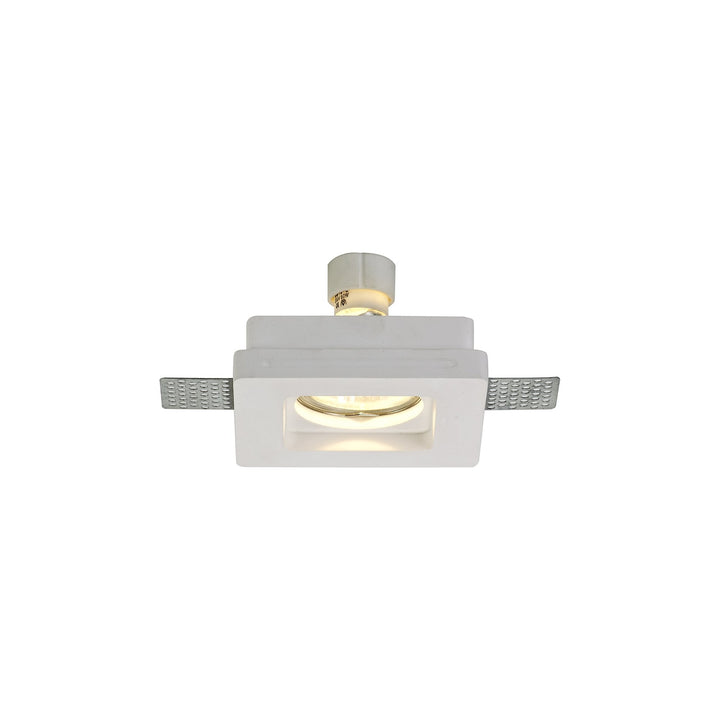 Nelson Lighting NL71699 Sucro Square Stepped Recessed Spot Light White Paintable Gypsum