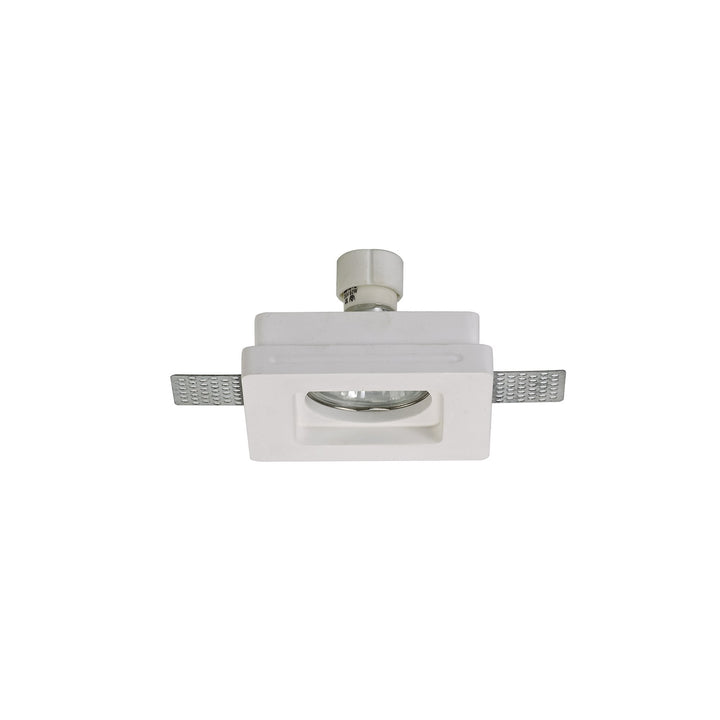 Nelson Lighting NL71699 Sucro Square Stepped Recessed Spot Light White Paintable Gypsum
