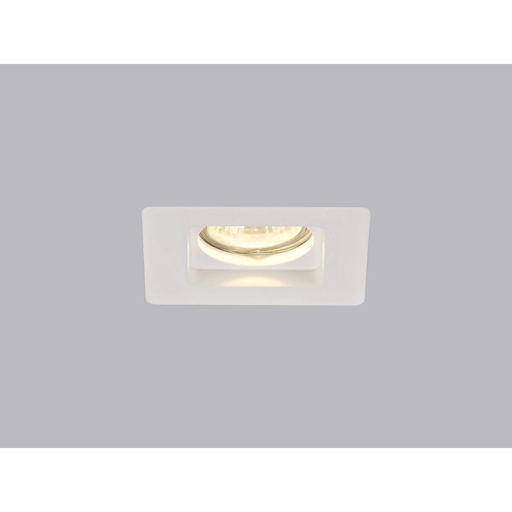 Nelson Lighting NL71699 Sucro Square Stepped Recessed Spot Light White Paintable Gypsum