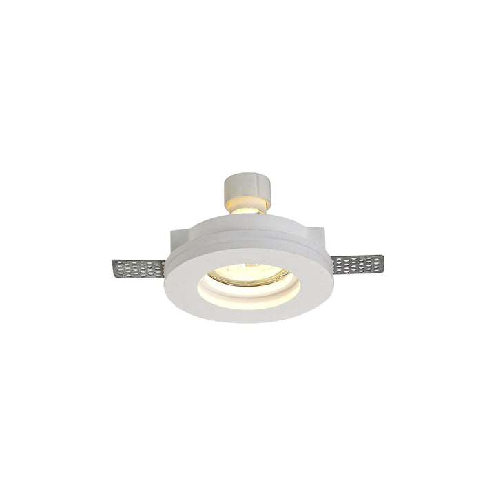 Nelson Lighting NL71709 Sucro Round Stepped Recessed Spot Light White Paintable Gypsum