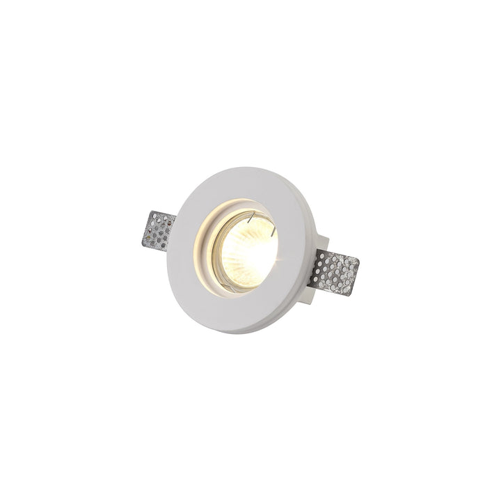 Nelson Lighting NL71709 Sucro Round Stepped Recessed Spot Light White Paintable Gypsum