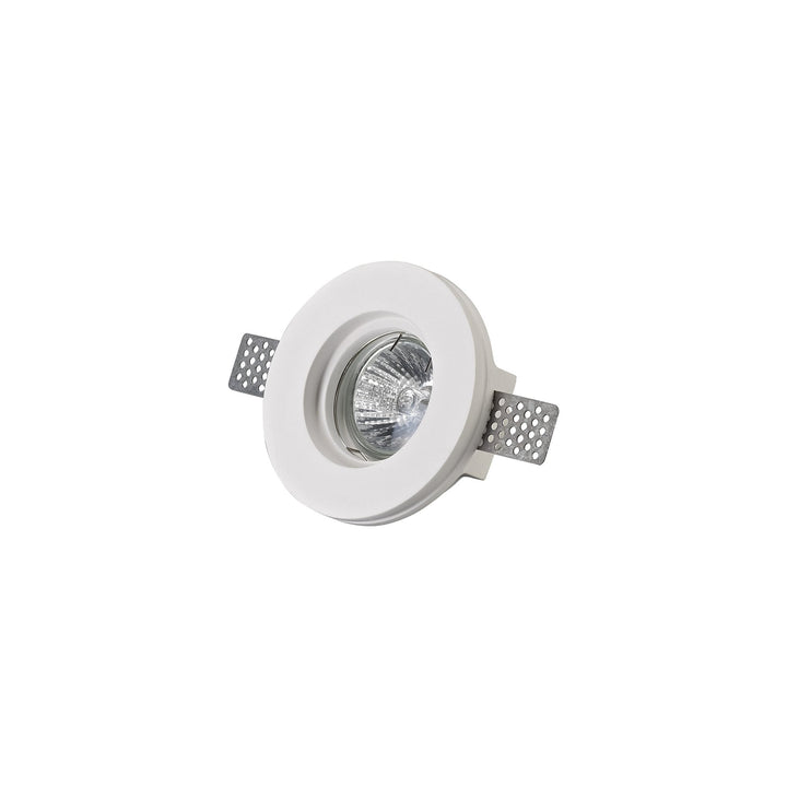 Nelson Lighting NL71709 Sucro Round Stepped Recessed Spot Light White Paintable Gypsum